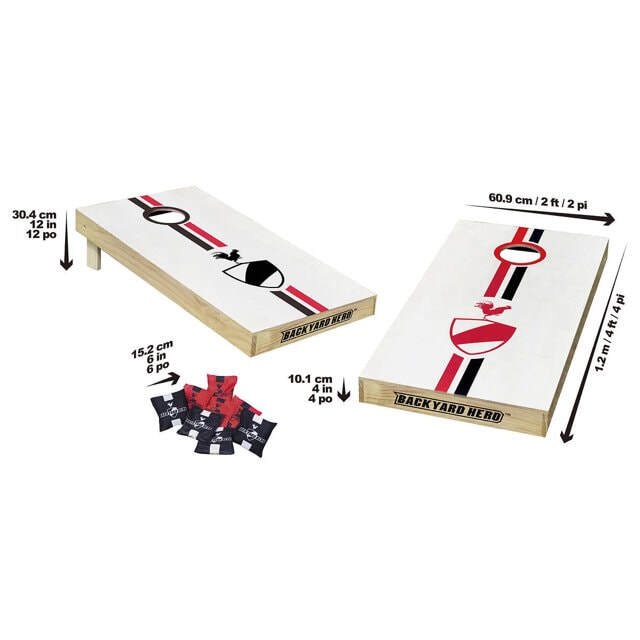New Backyard Hero Bean Bag Toss Cornhole Official Set MKT Services
